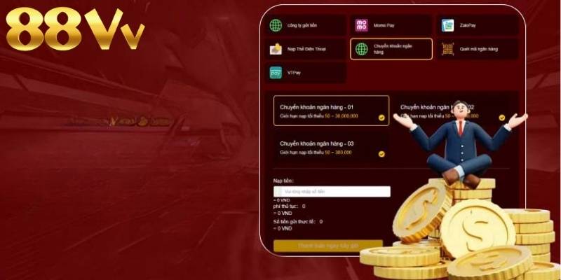 Người chơi cần chọn cho mình được một hình thức nạp phù hợp